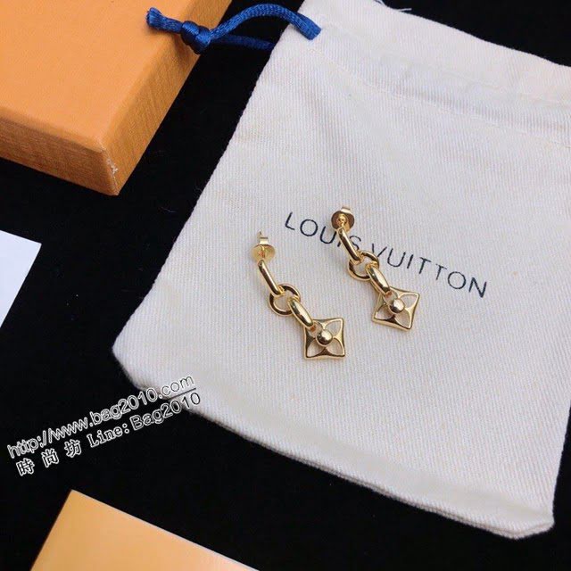 Louis Vuitton純銀飾品 路易威登菱形花形耳環 LV立體菱形耳釘耳吊  zglv1850